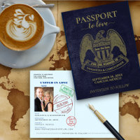 Fun Passport Destination Wedding Save the Date