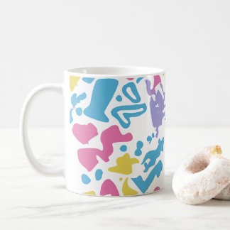 Fun pastel colourful vibrant shapes coffee mug