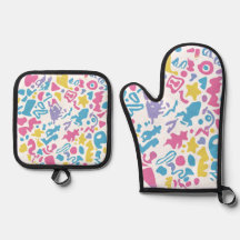 Fun pastel colourful vibrant shapes