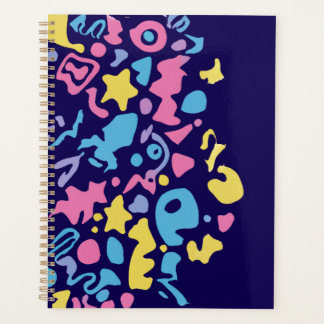 Fun pastel colourful vibrant shapes planner