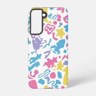 Fun pastel colourful vibrant shapes samsung galaxy case