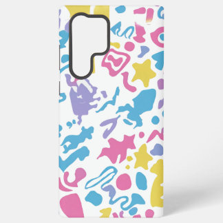 Fun pastel colourful vibrant shapes samsung galaxy case
