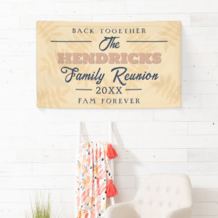 Fun, pastel Family Reunion Welcome Banner