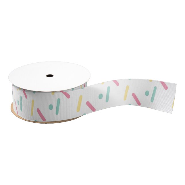 Fun Pastel Sprinkles Party Grosgrain Ribbon (Spool)