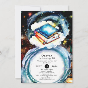 Fun Pastel Watercolor Storybook Birthday Invitation