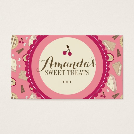 Fun Pastry Chef Business Cards