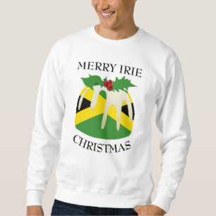 Fun Patriotic   JAMAICA FLAG   Christmas Pudding Sweatshirt