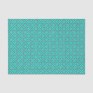 Fun Pattern Aqua Grey Circles Geometric Art Tissue Paper