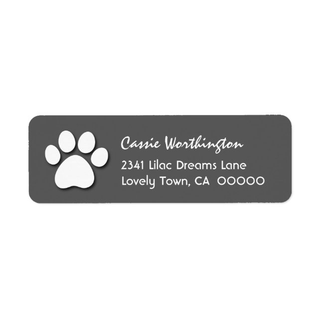 Fun Paw Print for Dog Lover V21 GRAY and WHITE (Front)