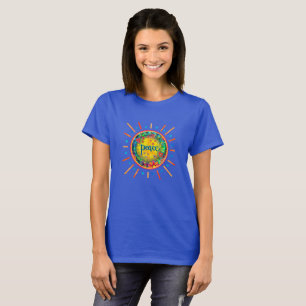 Fun Peace Burst Colourful Inspirivity Modern  T-Shirt