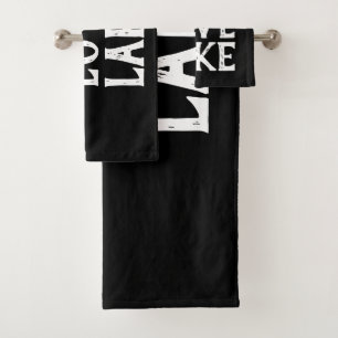 fun PEACE - LOVE - LAKE   Bath Towel Set