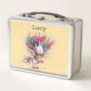 Fun Peach Unicorn Child's Lunch Box