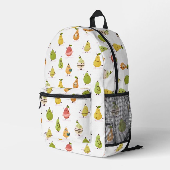 Fun Pears Kids Pattern Printed Backpack (Back Corner Right)