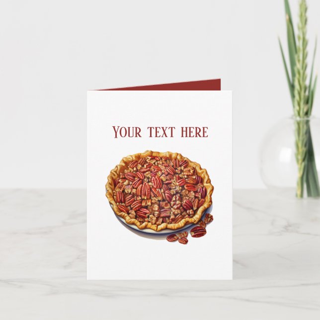 Fun pecan pie customisable card (Front)