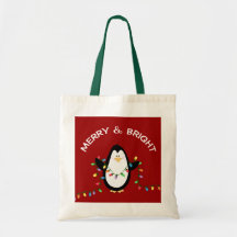 Fun Penguin Red Christmas Holiday gift