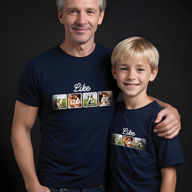 Fun Periodical Table Elements Like Father Like Son Tri-Blend Shirt (Fun Periodical Table Elements Like Father Like Son T-Shirt)