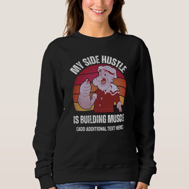 Fun Personal Trainer Workout Fitness POPEYE Sweatshirt (Front)