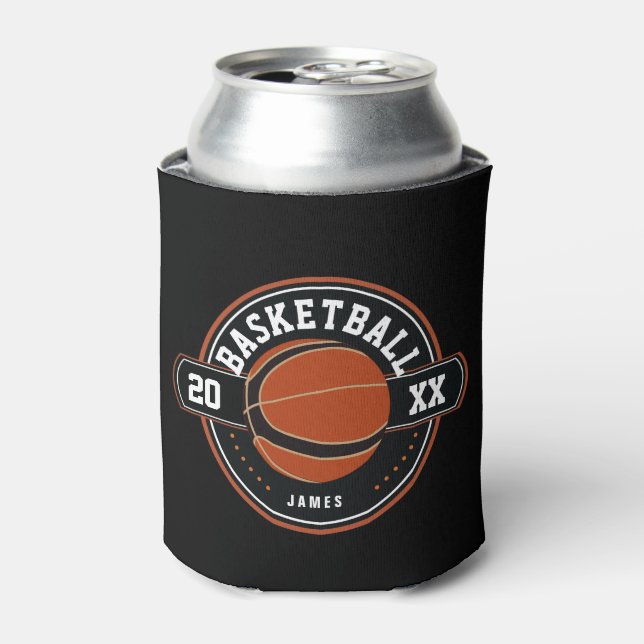 Fun Personalised Basketball Theme Can Cooler (Can Front)