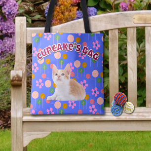 Fun Personalised Cat Lover – Cute Pet Photo Gift Tote Bag