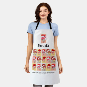 Fun Personalised Christian Christmas Mushrooms Apron