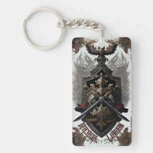 Fun Personalised Coat of Arms Name Keychain