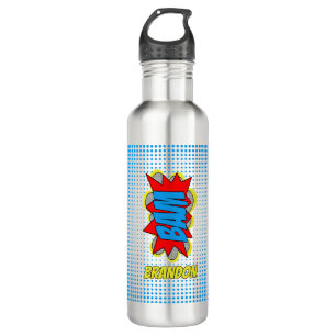 Fun Personalised Custom Comic Book Pop Art Style 710 Ml Water Bottle
