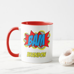 Fun Personalised Custom Comic Book Pop Art Style Mug