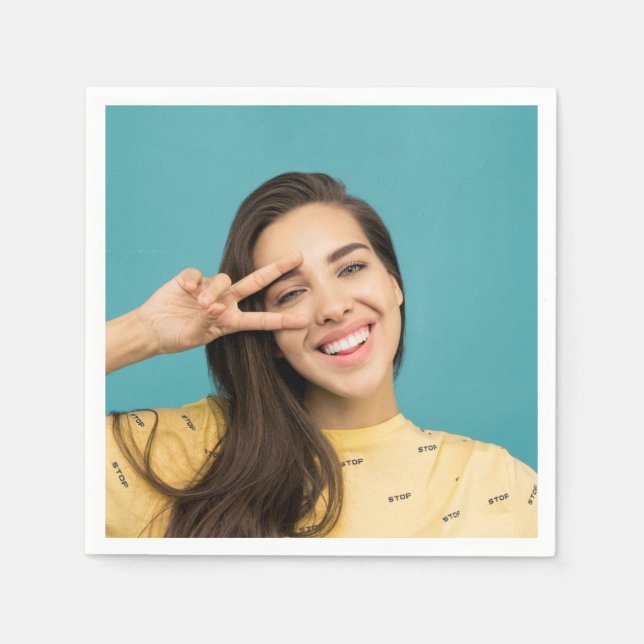 Fun Personalised Custom Face Photo   Napkin (Front)