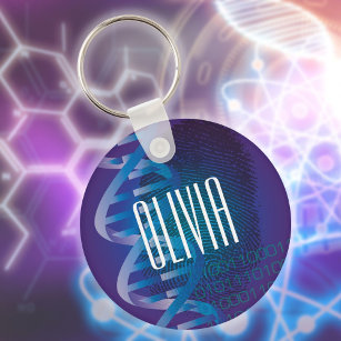 Fun Personalised DNA Fingerprint Medical Science  Key Ring