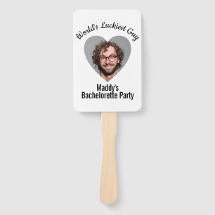Fun Personalised Face on Stick Bachelorette Party Hand Fan
