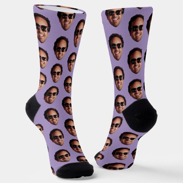 Fun Personalised Face Photo Socks (Angled)