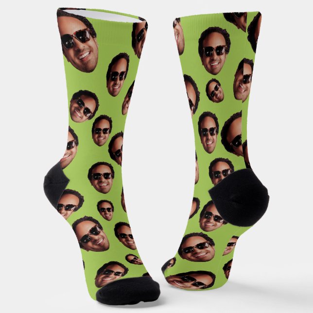 Fun Personalised Face Photo Socks (Angled)