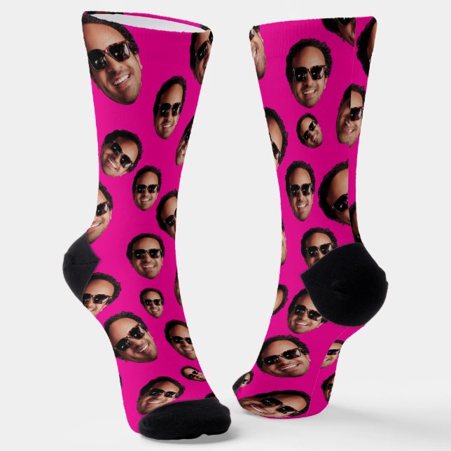 Fun Personalised Face Photo Socks (Angled)