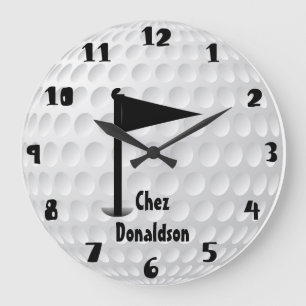 Fun Personalised Golf Large Clock