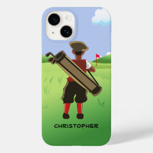 Fun Personalised Golfer on golf course Case-Mate iPhone 14 Case