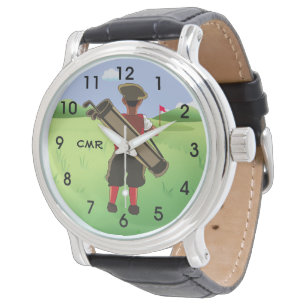 Fun Personalised Golfer on golf course Watch