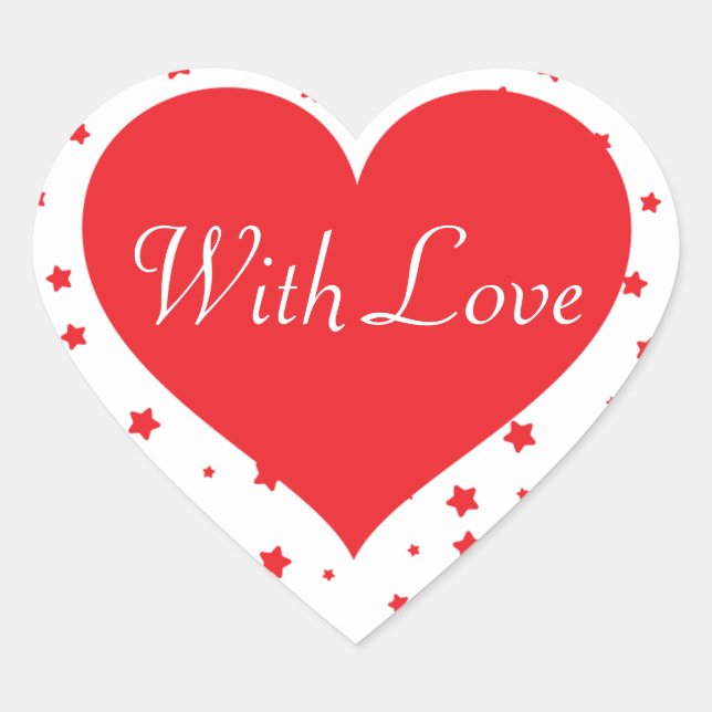 Fun Personalised Hearts With Love Stickers (Front)