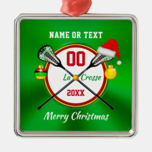 Fun Personalised Lacrosse Christmas Ornaments