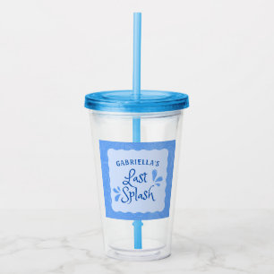 Fun Personalised "Last Splash" Bachelorette Party  Acrylic Tumbler