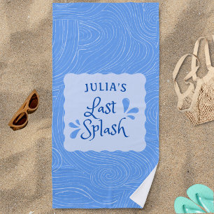 Fun Personalised "Last Splash" Bachelorette Party Beach Towel
