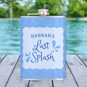 Fun Personalised "Last Splash" Bachelorette Party  Hip Flask