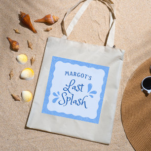 Fun Personalised "Last Splash" Bachelorette Party Tote Bag