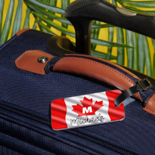FUN! 🍁Personalised Luggage Tag with Canadian Flag