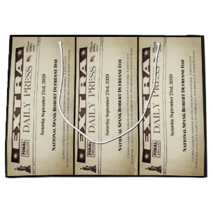Fun Personalised Newspaper Headline Large Gift Bag