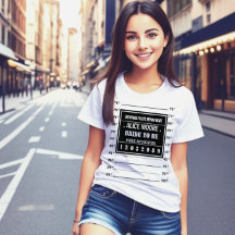 Fun personalised party police mugshot