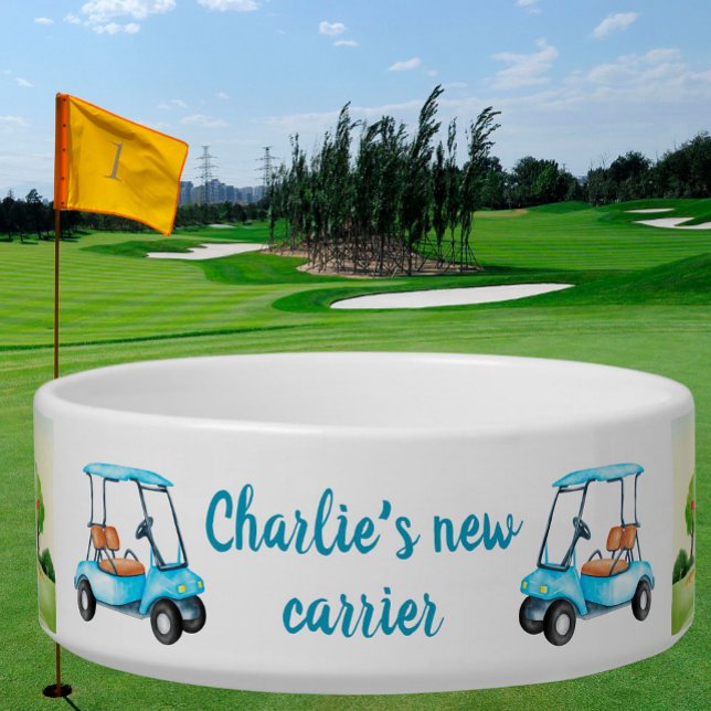 Fun Personalised Pet Golf Cart  Bowl (Creator Uploaded)