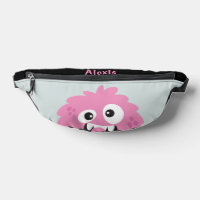 Fun Personalised Pink Monster Kid's Fanny Pack