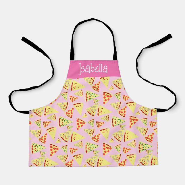 Fun Personalised Pizza Slices Random Pattern  Apron (Front)