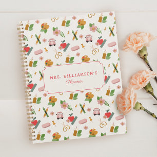 Fun Personalised School Teacher Pattern Planner