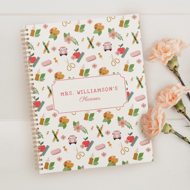 Fun Personalised School Teacher Pattern Planner (Creator Uploaded)